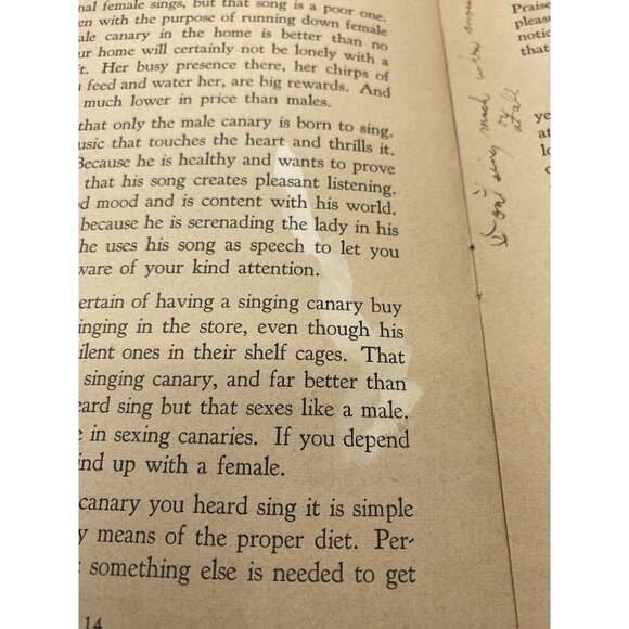 The Canary Owner's Handbook Will Gerber 1950 Long Life & Happy Song Well Loved - Picture 8 of 16